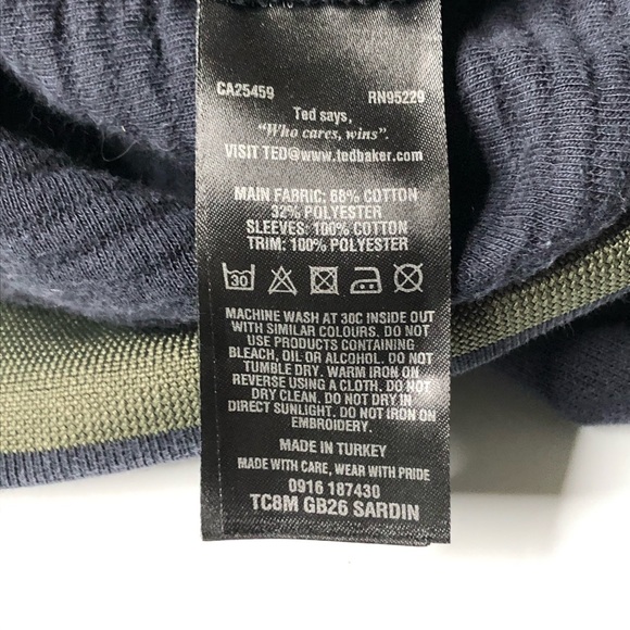 Ted Baker London Blue Gray Men Medium Zip Jacket - Picture 8 of 8